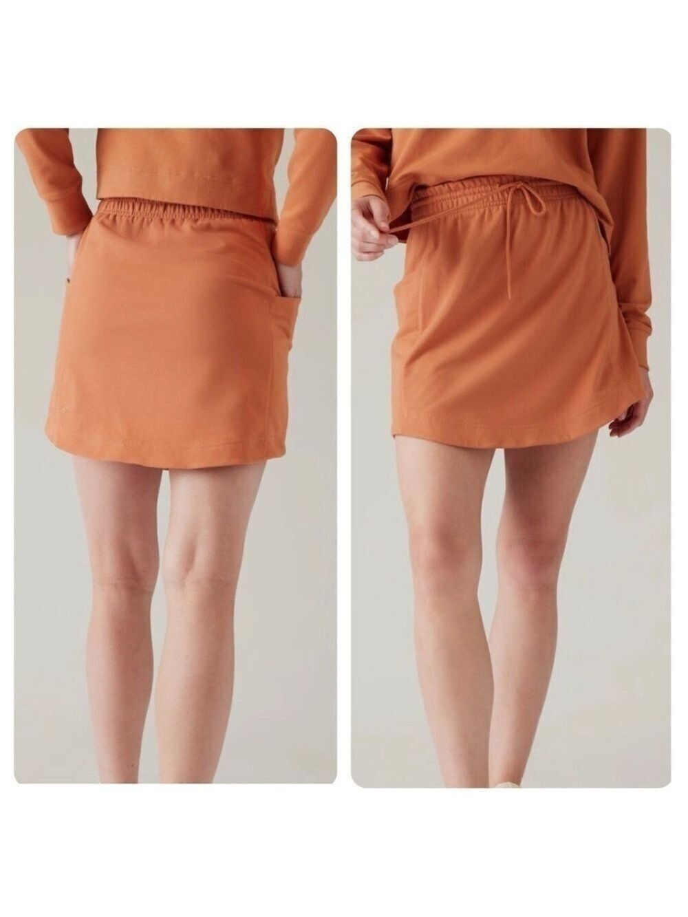 NWT ATHLETA Retroterry Skirt Sunbaked Clay Breathable Size Medium NEW
